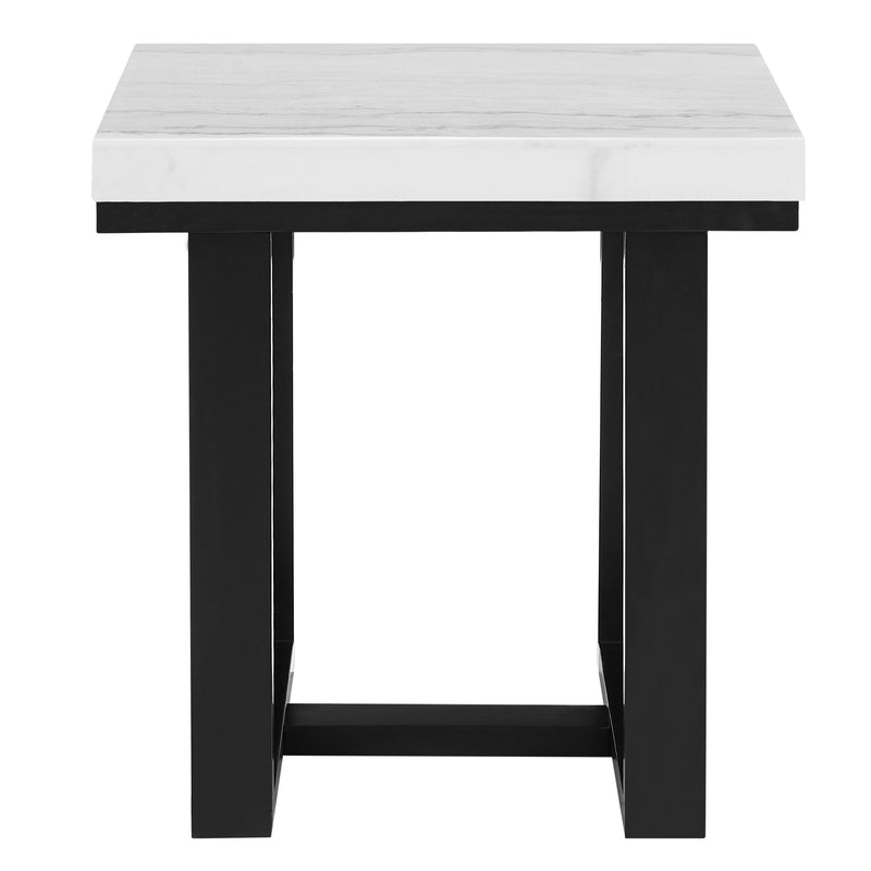 Steve Silver Lucca White Marble Top End Table
