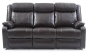 Glory Furniture Ward Red Faux Leather Double Reclining Sofa