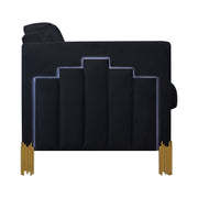 New Classic Furniture Empire Black Lighted Sofa