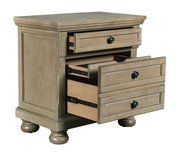 New Classic Furniture Allegra Gray Pewter Nightstand
