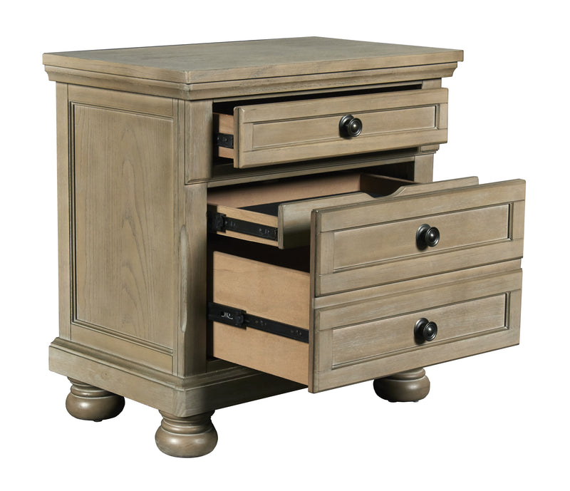 New Classic Furniture Allegra Gray Pewter Nightstand