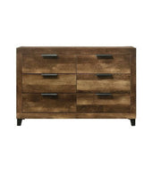 Acme Furniture Morales Rustic Oak Dresser and Mirror