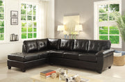 Glory Furniture Gallant Black Faux Leather Sectional