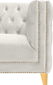 Meridian Furniture Michelle Cream Velvet Loveseat