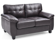 Glory Furniture Gallant Cappuccino Faux Leather Loveseat