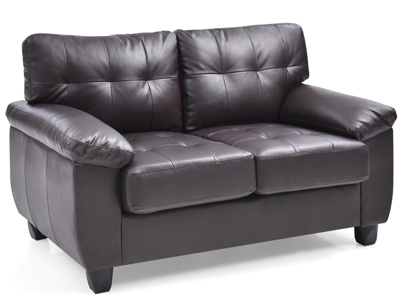 Glory Furniture Gallant Cappuccino Faux Leather Loveseat