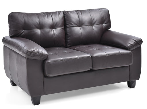 Glory Furniture Gallant Cappuccino Faux Leather Loveseat