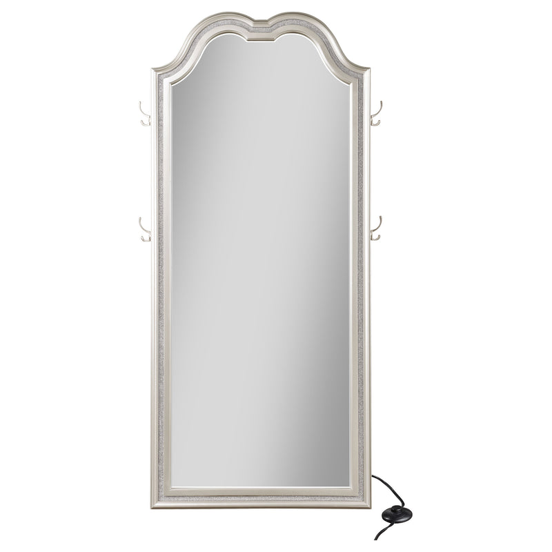 Coaster Furniture Evangeline Silver Oak Full Length Led Floor Mirror