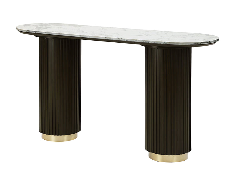 Acme Furniture Clayten White Espresso Sofa Table