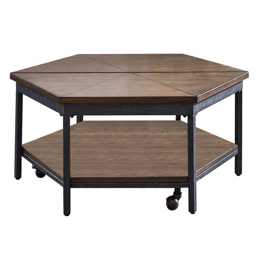 Steve Silver Ultimo Mocha Hexagon Lift Top Cocktail