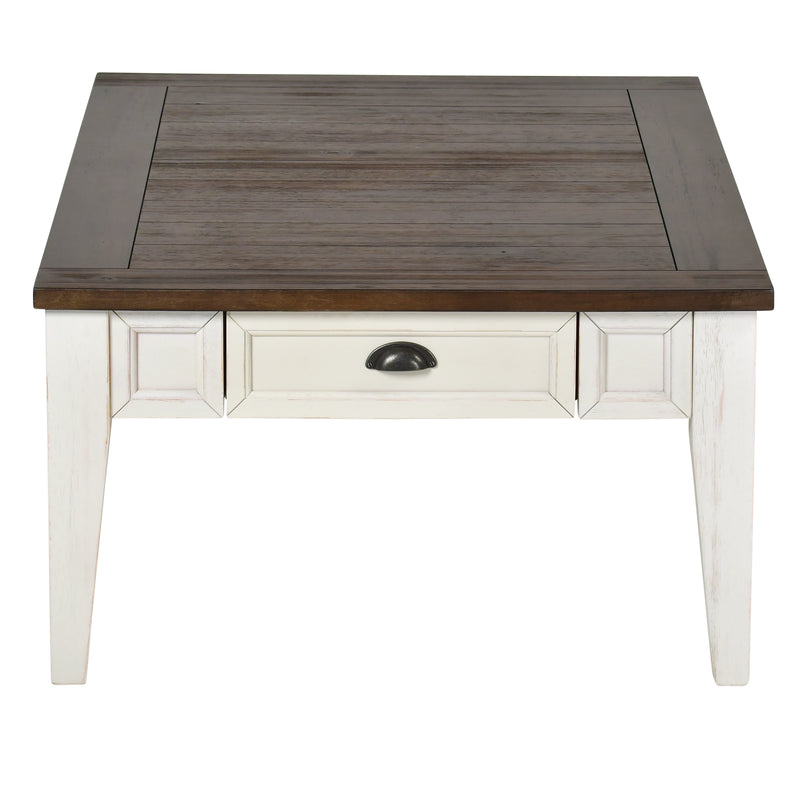 Steve Silver Cayla Dark Oak White Cocktail Table