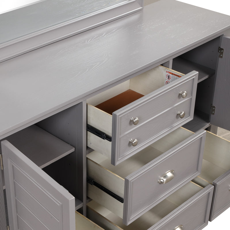 New Classic Furniture Jamestown White Dresser And Mirror