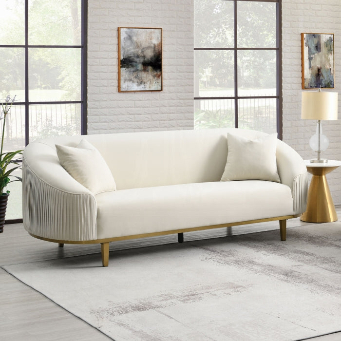 Acme Furniture Martina Ivory Sofa with 2 Pillows