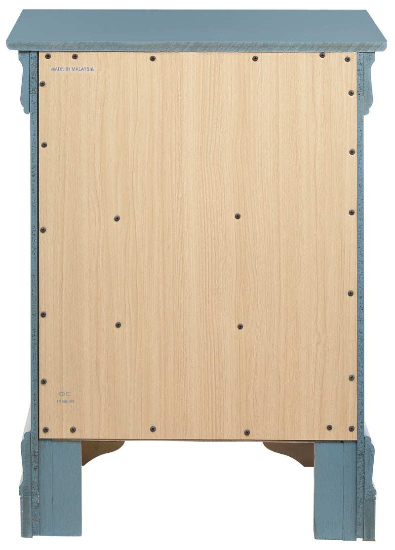 Glory Furniture Louis Phillipe Silver Champagne 3 Drawers Nightstand