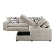 Home Elegance Raife Taupe 4pc Sectional with Right Chaise