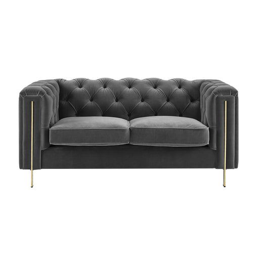 Steve Silver Charlene Gray Velvet Loveseat