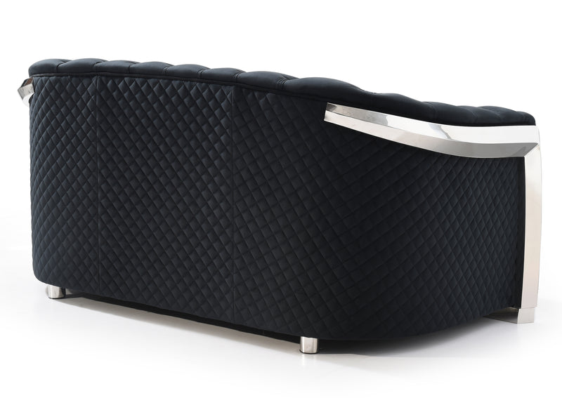 Glory Furniture Sapphire Black Loveseat