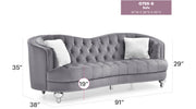 Glory Furniture Jewel Blue Velvet Sofa