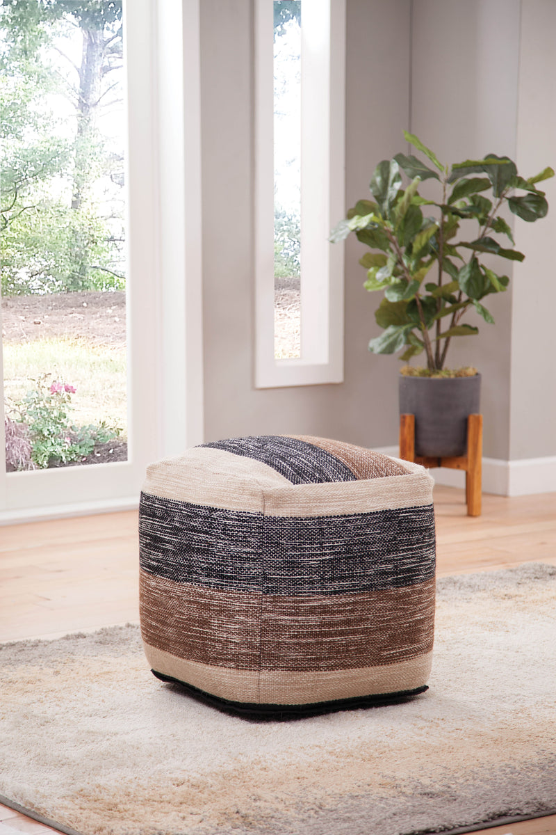 Steve Silver Jamal Square Handwoven Woolen Pouf
