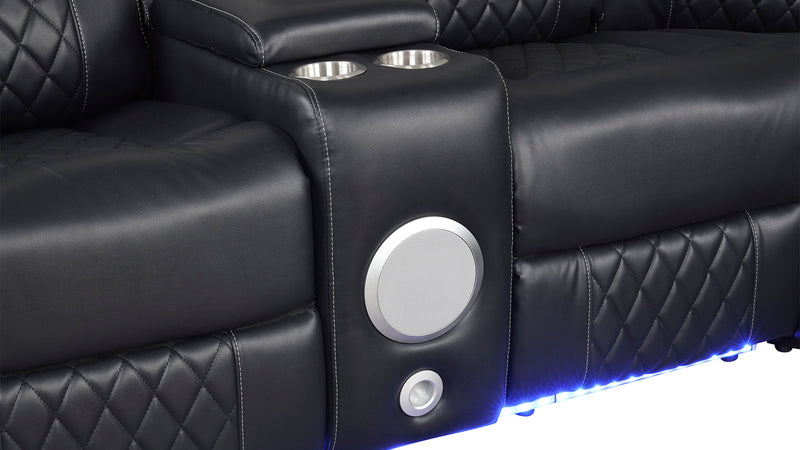 Galaxy Home Lacrosse Black Reclining Sectional