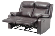 Glory Furniture Ward Dark Brown Faux Leather Double Reclining Love Seat