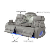 Galaxy Home Fortuner Black 3pc Living Room Set