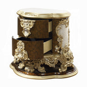Acme Furniture Desiderius Antique Gold Brown Nightstand