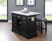 Steve Silver Aspen Ebony Kitchen Island
