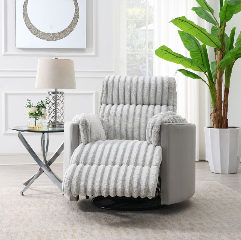 Acme Furniture Emee Gray Swivel Glider Recliner