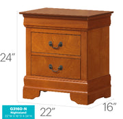 Glory Furniture Louis Phillipe Gray Nightstand