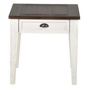 Steve Silver Cayla Dark Oak White End Table