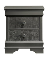 Galaxy Home Blaze Gray 2 Drawer Nightstand