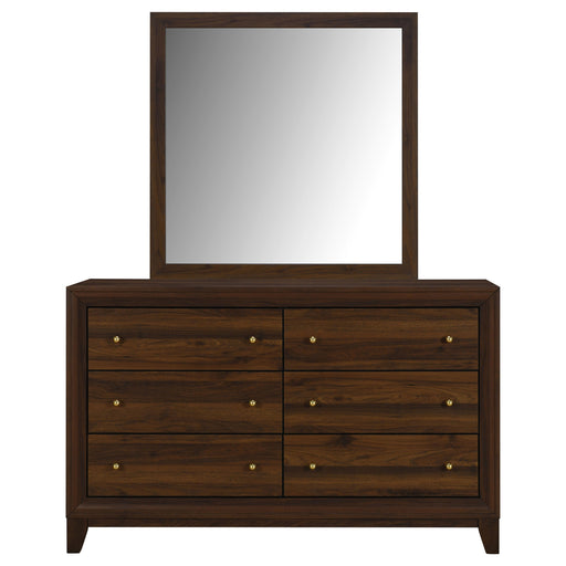 Coaster Furniture Welsley Walnut Brown Dresser and Mirror