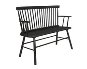 Crown Mark Jerimiah Black Spindleback Bench