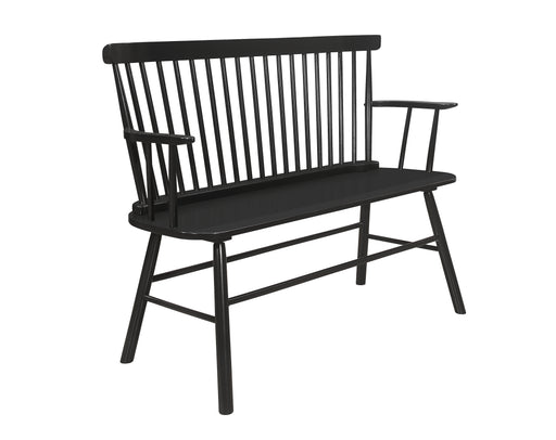 Crown Mark Jerimiah Black Spindleback Bench