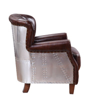 Acme Furniture Brancaster Vintage Brown Aluminum Accent Chair