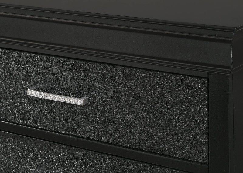 Crown Mark Amalia Black Night Stand
