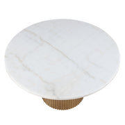 Steve Silver Colvin Brown White Marble 5pc Dining Room Set