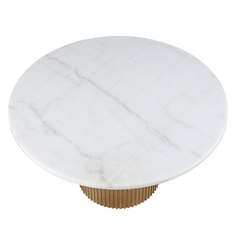 Steve Silver Colvin Brown White Marble 5pc Dining Room Set