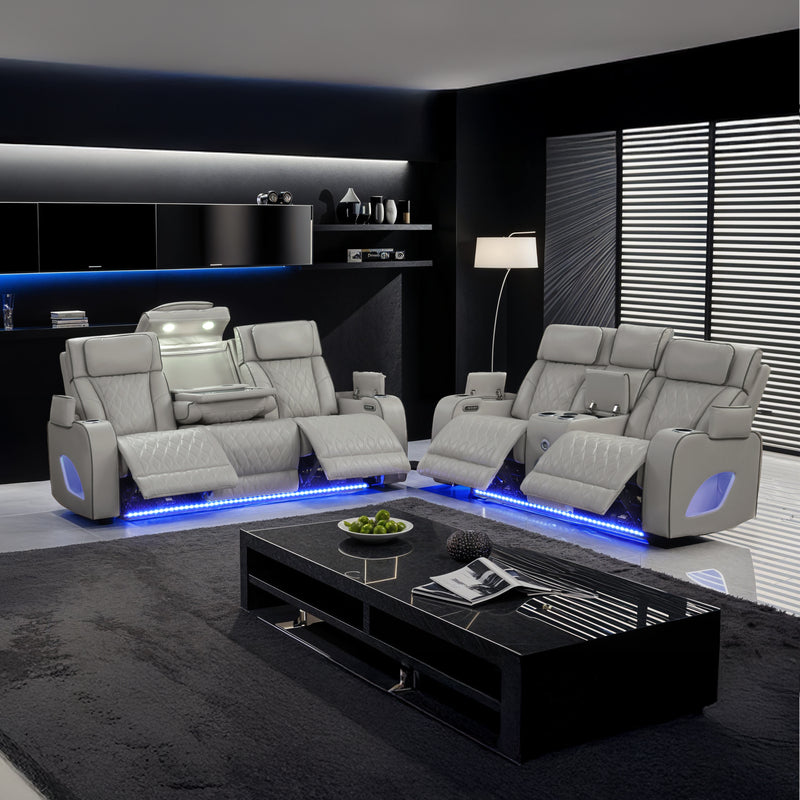 Galaxy Home Fortuner Ice 2pc Living Room Set