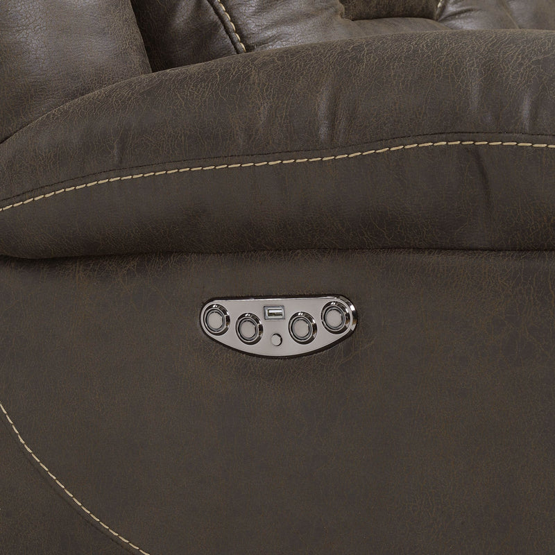Steve Silver Aria Saddle Brown Power Recliner Sofa