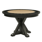 Steve Silver Rylie Sand Black 5pc Dining Set with Game Top