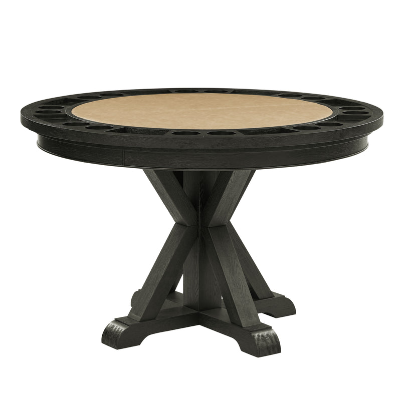 Steve Silver Rylie Sand Black 5pc Dining Set with Game Top