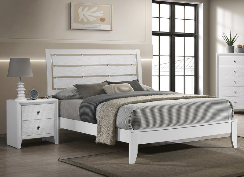 Crown Mark Evan White Night Stand
