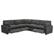 Coaster Furniture Collins Grey Modular Power Reclining Sectional