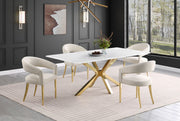 Coaster Furniture Venera White Gold Dining Table