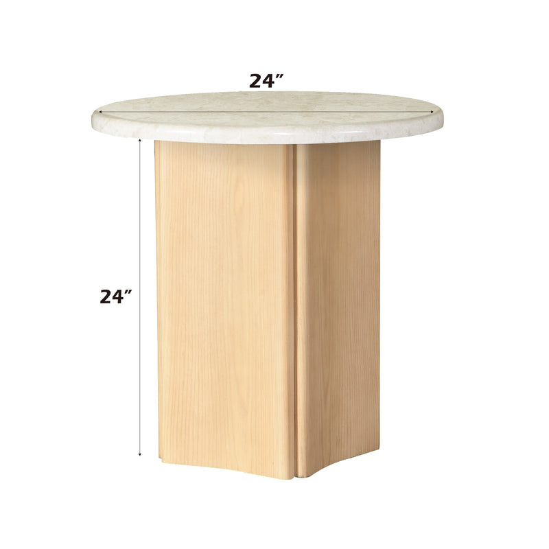 Acme Furniture Qwin Natrual Oak End Table