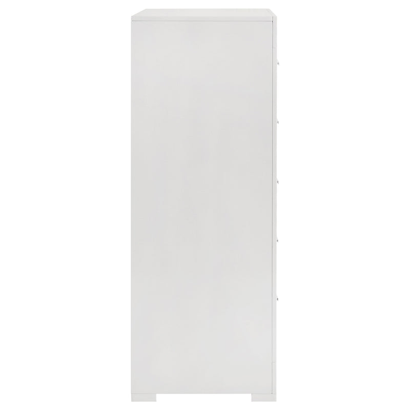 Coaster Furniture Ives Grey High Gloss 5 Drawer Chest