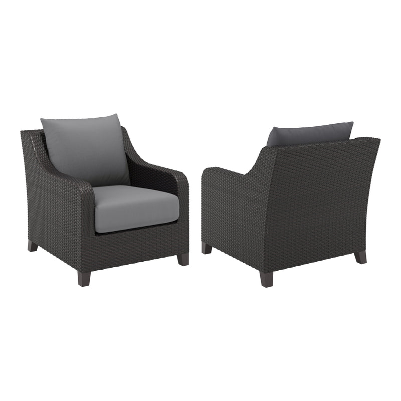 2 New Classic Furniture Skye Gray Patio Club Chairs
