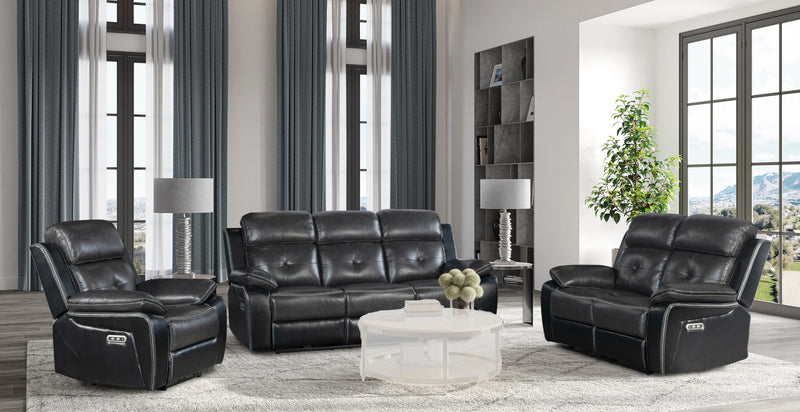 Global Furniture U5050 Black 3pc Living Room Set